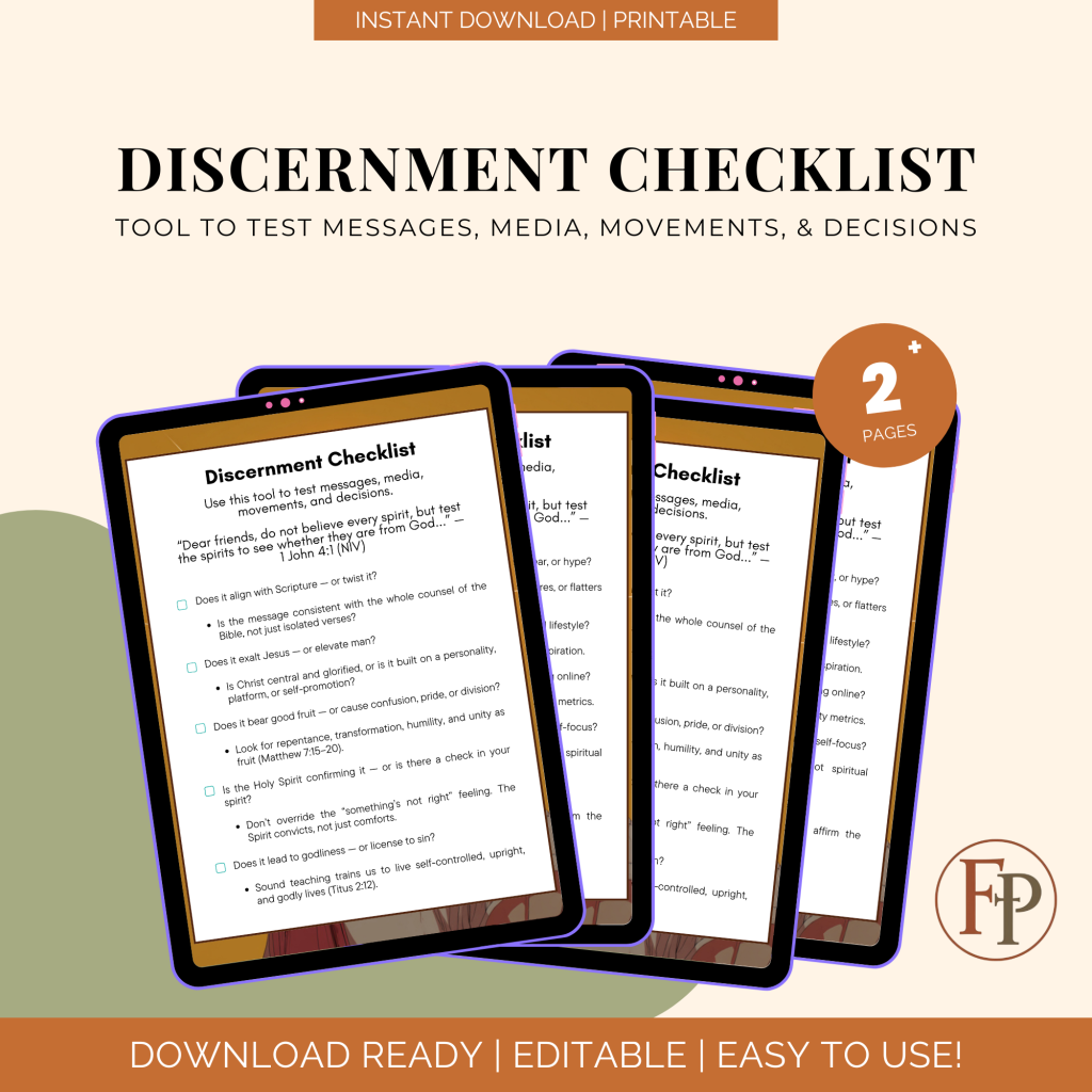 Discernment Checklist